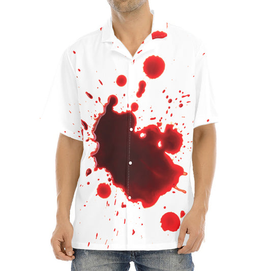 Blood Splashed Print Aloha Shirt