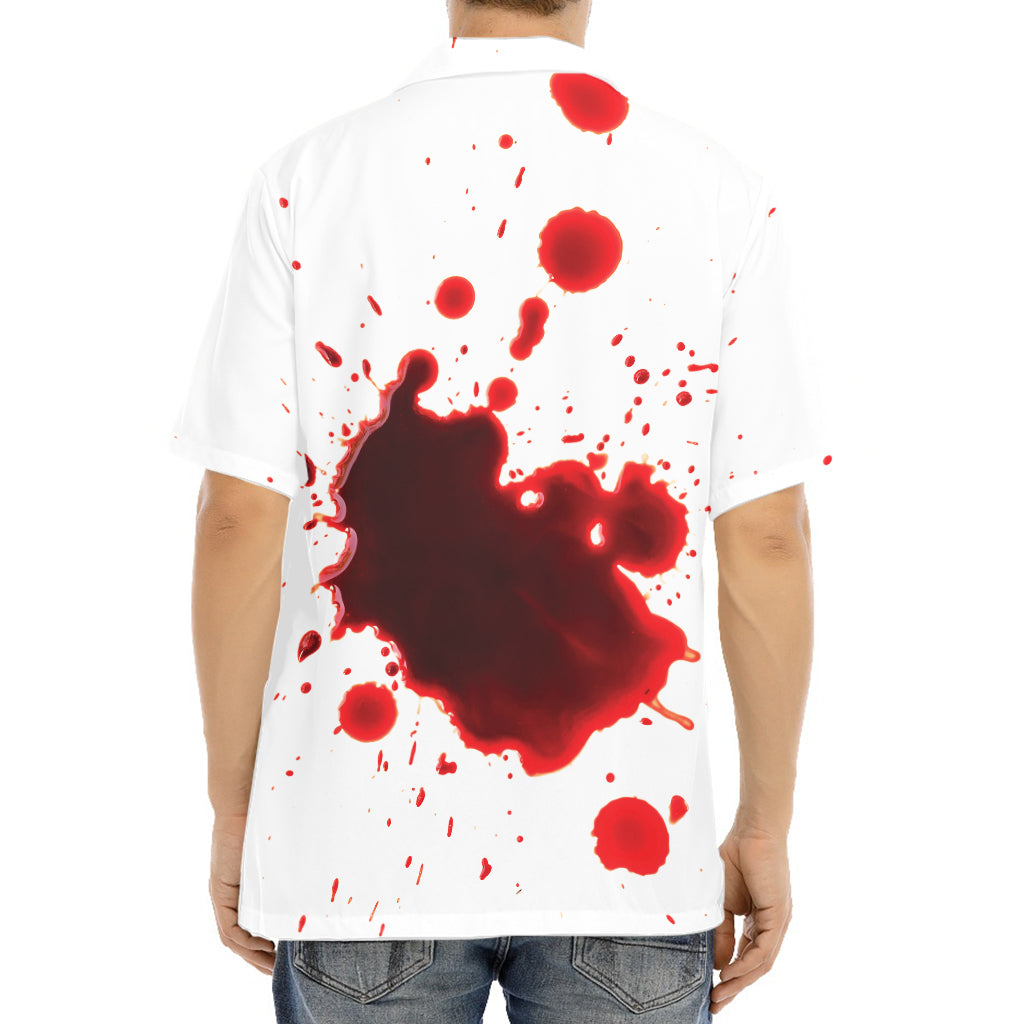 Blood Splashed Print Aloha Shirt
