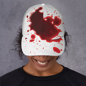 Blood Splashed Print Baseball Cap