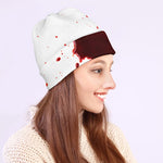 Blood Splashed Print Beanie