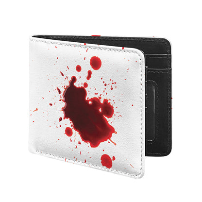 Blood Splashed Print Bifold Wallet