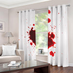 Blood Splashed Print Blackout Grommet Curtains