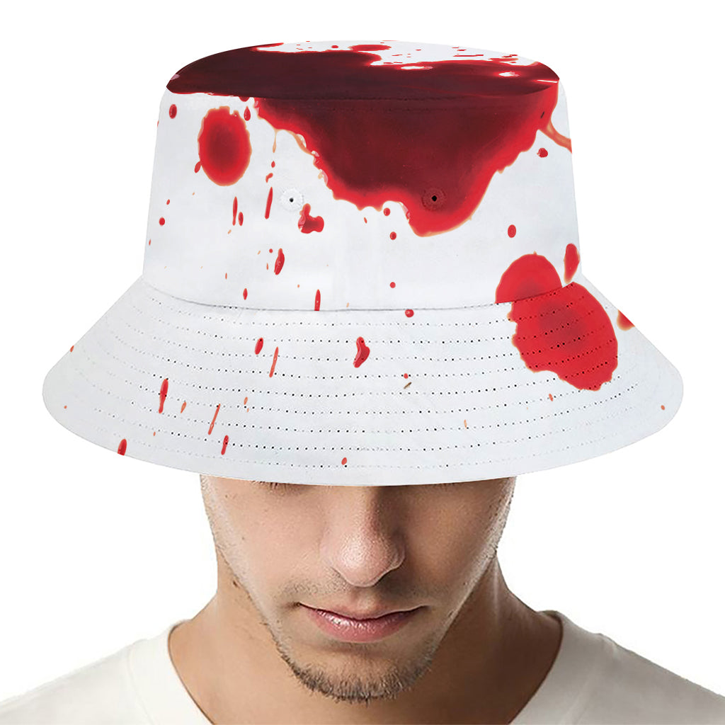 Blood Splashed Print Bucket Hat