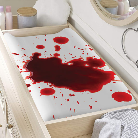 Blood Splashed Print Changing Pad Cover