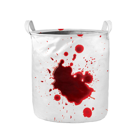 Blood Splashed Print Collapsible Laundry Basket