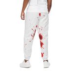 Blood Splashed Print Cotton Pants