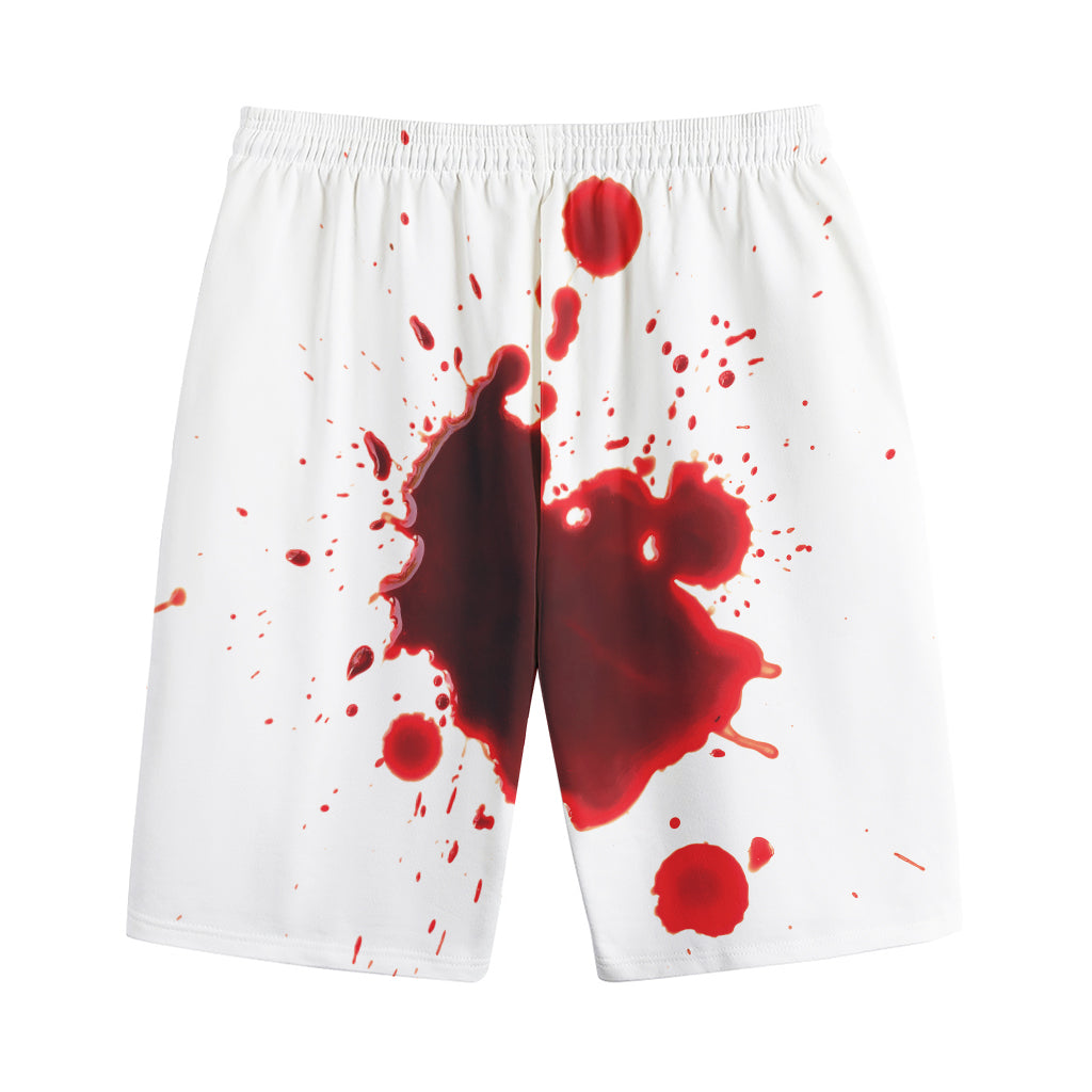 Blood Splashed Print Cotton Shorts