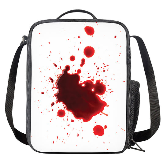 Blood Splashed Print Crossbody Lunch Bag