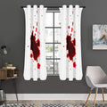 Blood Splashed Print Grommet Curtain Panels