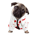 Blood Splashed Print Dog Zip Up Hoodie