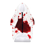 Blood Splashed Print Dog Zip Up Hoodie