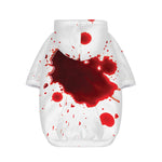 Blood Splashed Print Dog Zip Up Hoodie