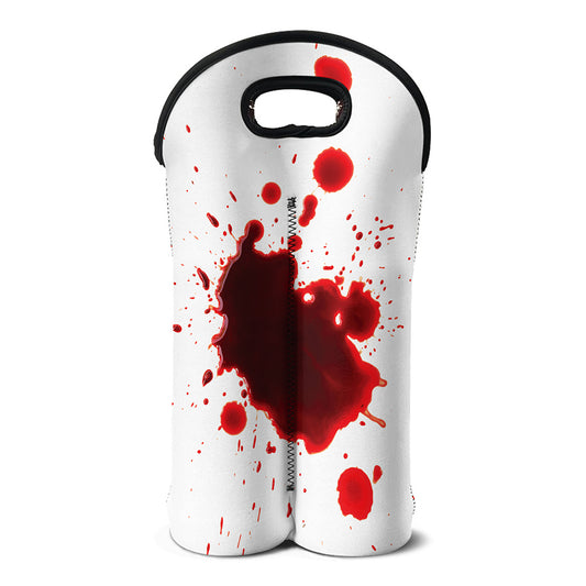 Blood Splashed Print Double Neoprene Wine Tote