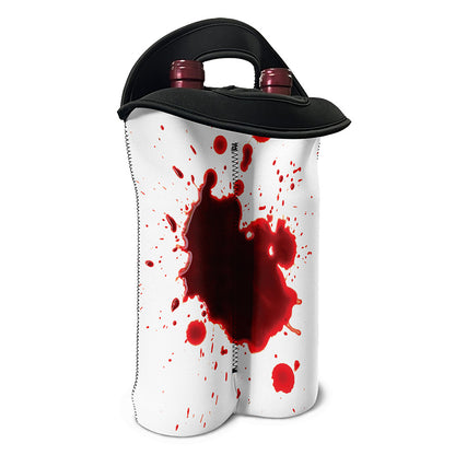 Blood Splashed Print Double Neoprene Wine Tote