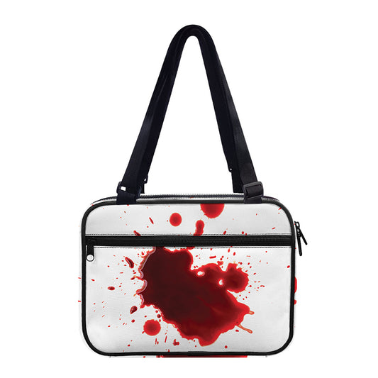 Blood Splashed Print Double Strap Bible Bag