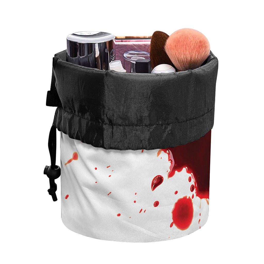 Blood Splashed Print Drawstring Makeup Bag