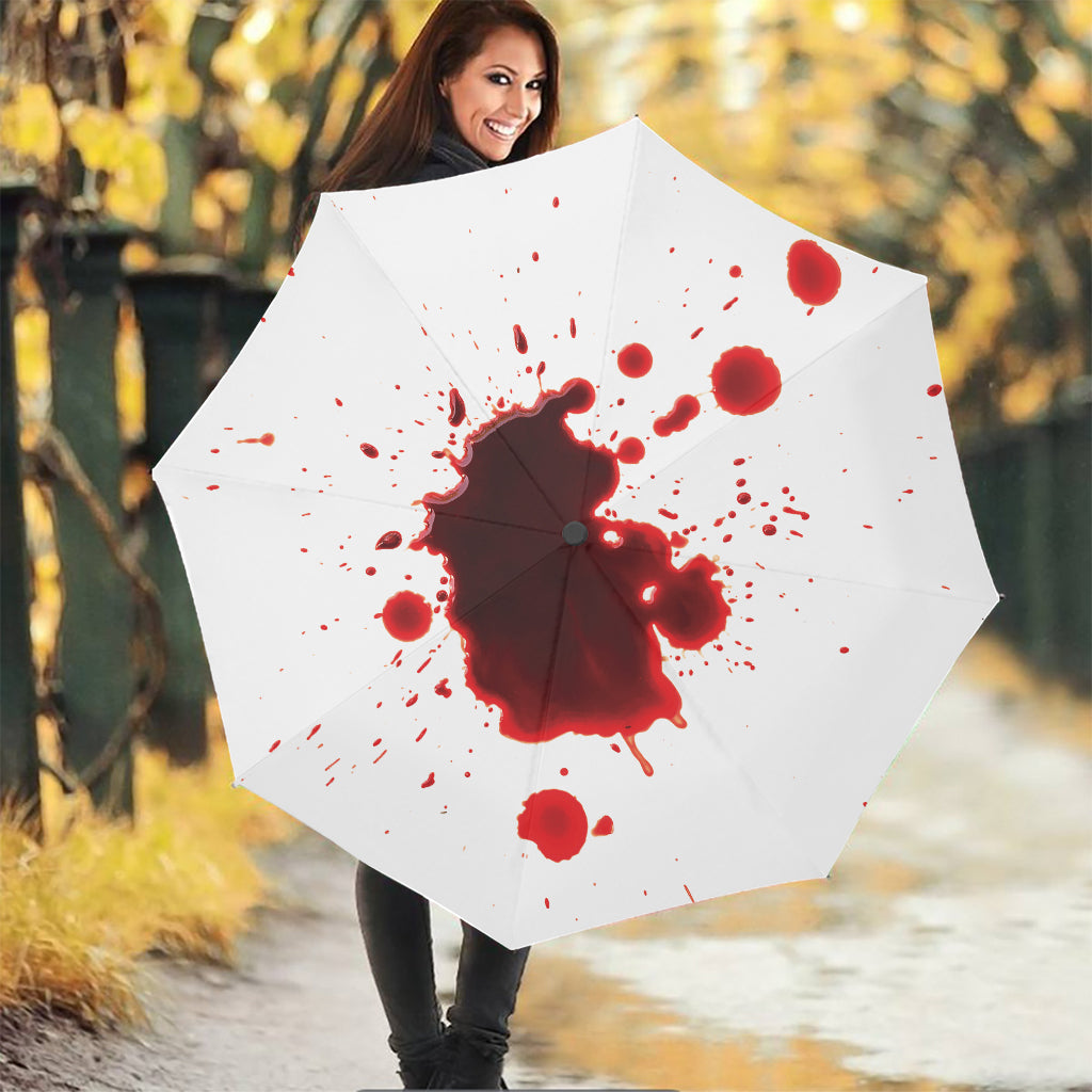 Blood Splashed Print Foldable Umbrella