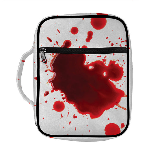 Blood Splashed Print Front Pocket Bible Bag