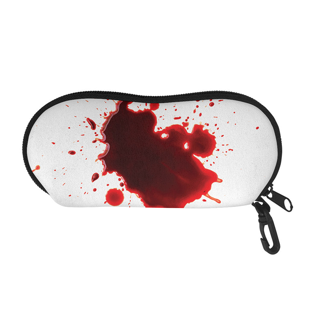 Blood Splashed Print Glasses Case