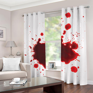 Blood Splashed Print Grommet Curtains