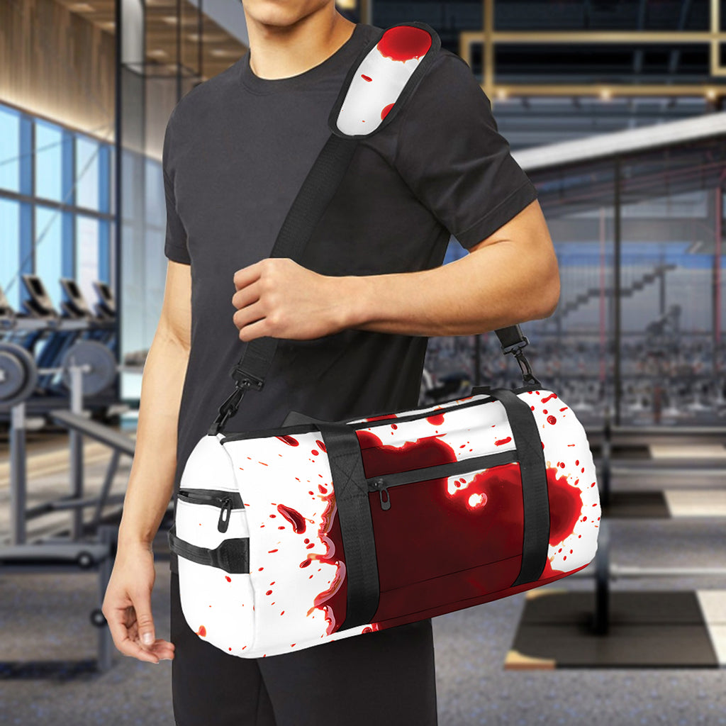 Blood Splashed Print Gym Bag