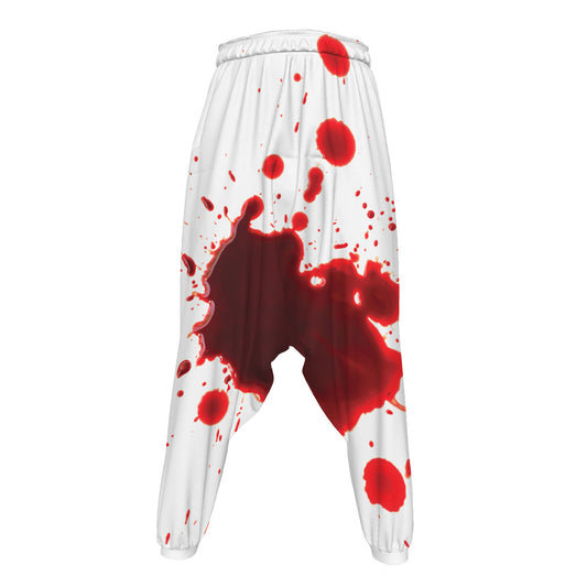 Blood Splashed Print Hammer Pants
