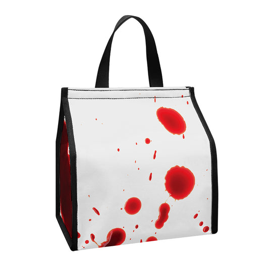 Blood Splashed Print Insulated Lunch Tote
