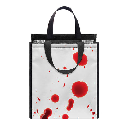 Blood Splashed Print Insulated Lunch Tote