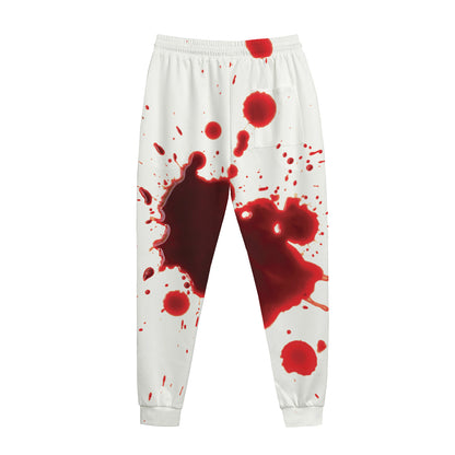 Blood Splashed Print Jogger Pants