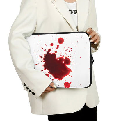 Blood Splashed Print Laptop Sleeve