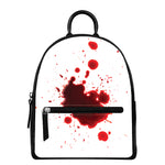 Blood Splashed Print Leather Backpack