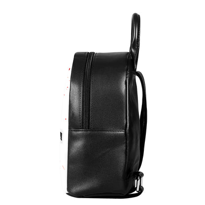 Blood Splashed Print Leather Backpack
