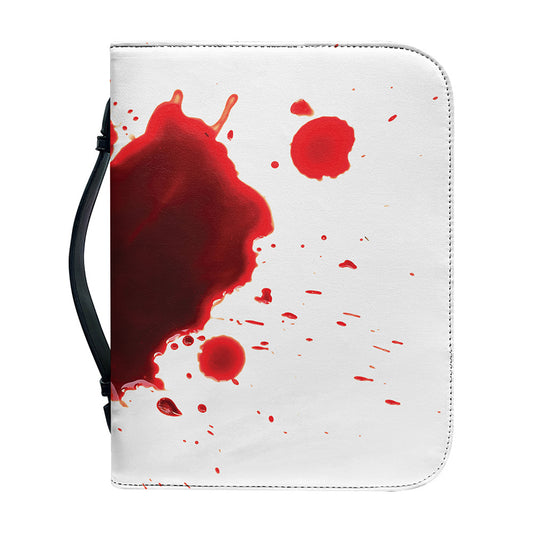 Blood Splashed Print Leather Bible Cover