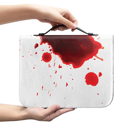 Blood Splashed Print Leather Bible Cover