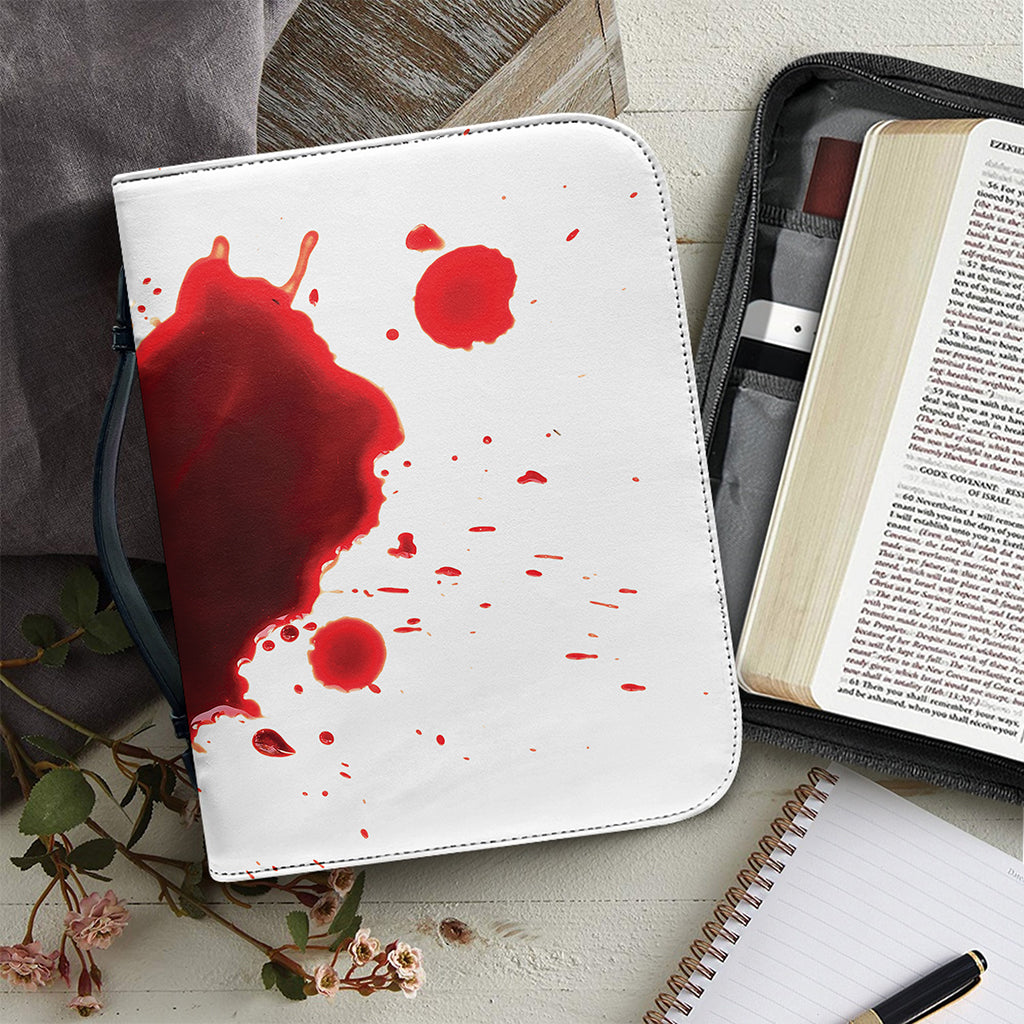 Blood Splashed Print Leather Bible Cover