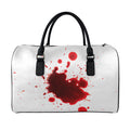 Blood Splashed Print Leather Duffel Bag