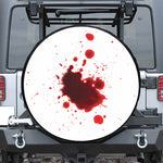 Blood Splashed Print Leather Spare Tire Cover