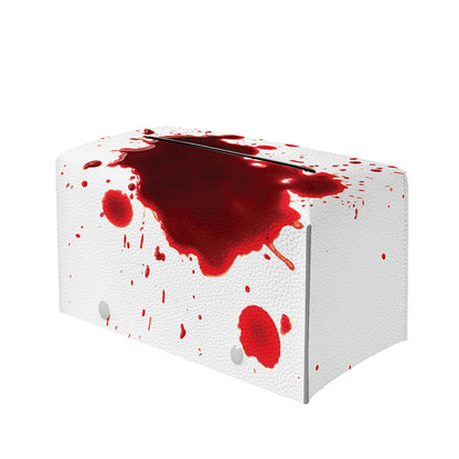 Blood Splashed Print Leather Tissue Box Cover