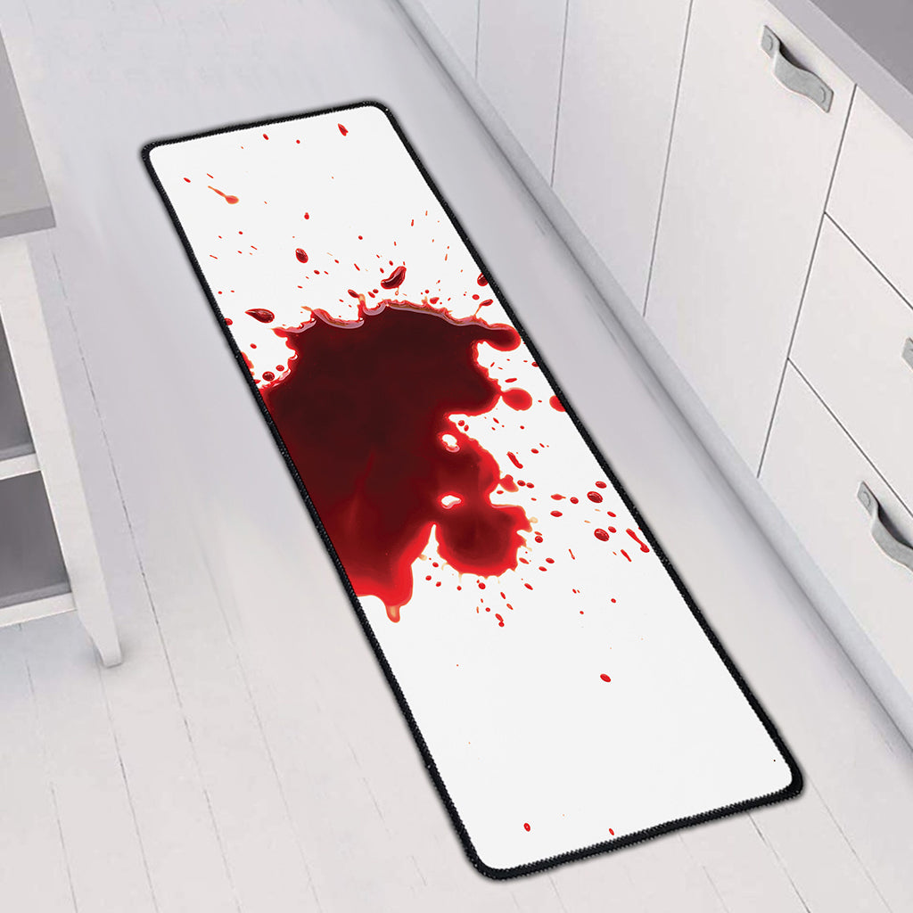 Blood Splashed Print Long Kitchen Mat