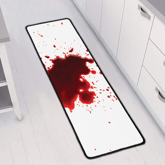 Blood Splashed Print Long Kitchen Mat