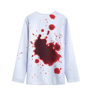 Blood Splashed Print Long Sleeve Short Coat