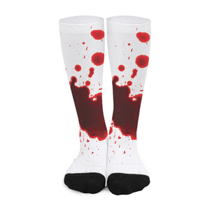 Blood Splashed Print Long Socks