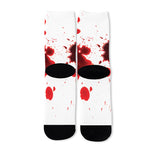 Blood Splashed Print Long Socks