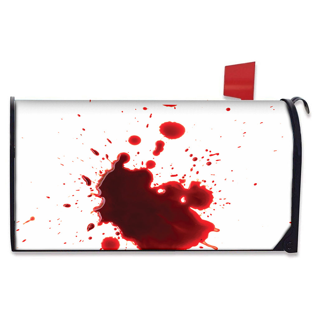 Blood Splashed Print Mailbox Cover