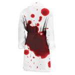 Blood Splashed Print Men's Bathrobe