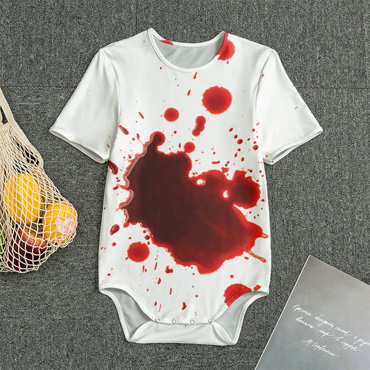 Blood Splashed Print Men's Bodysuit