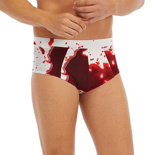 Blood Splashed Print Men's Briefs