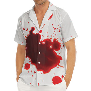 Blood Splashed Print Men's Deep V-Neck Shirt