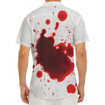 Blood Splashed Print Men's Deep V-Neck Shirt