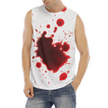 Blood Splashed Print Men's Fitness Tank Top